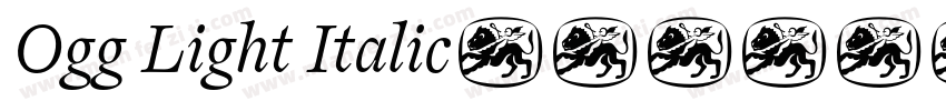 Ogg Light Italic字体转换